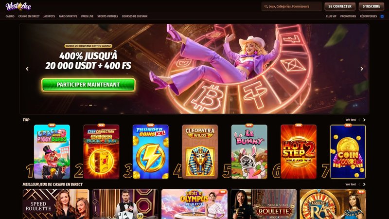 Découvrez le Westace Casino en Ligne en France : Conditions et Avantages à France