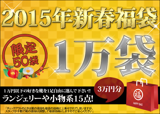 2015年！新春1万円福袋！！ランジェリーやコス+靴の福袋！