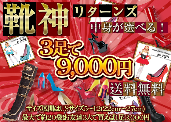 2015年！｢靴神｣がさらに神度がアップ！靴神リターンズ!靴×3足　9000円の最強靴袋