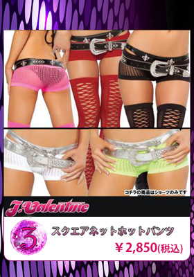 スクエアネットホットパンツ【GOGOガール★J Valentine】