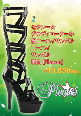 セクシー☆グラディエーターの網ニーハイサンダル単品【プリーザー/Pleaser】ニーハイ/サンダル