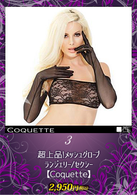 超上品！メッシュグローブ【コケット/Coquette】ランジェリー/セクシー